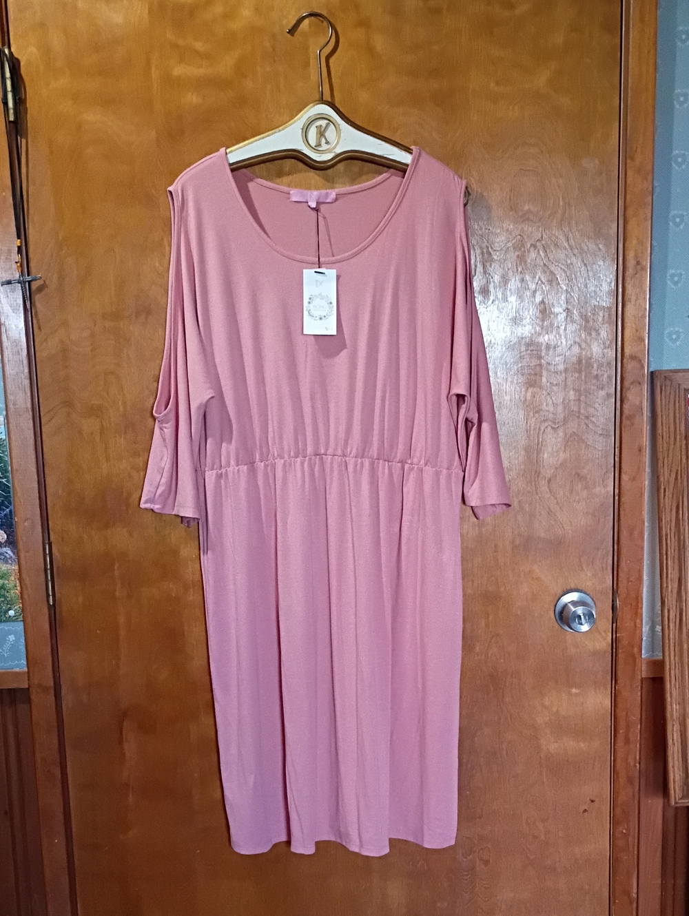 2XL Boho Cold-Shoulder Midi Dress Cozy Casual Summer Fresh Flattering